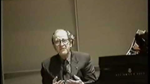 LUKAS FOSS, LECTURE, BOSTON UNIVERSITY, 1998, Part 5