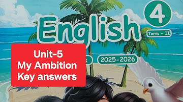4th std Term-2 English workbook Unit-5 My Ambition key answers...2025-26