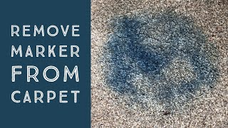 How to REMOVE Marker From Carpet