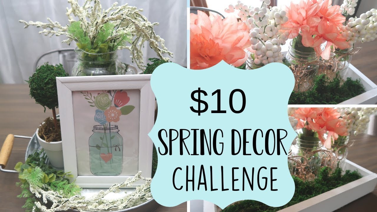 10 SPRING DECOR CHALLENGE DOLLAR TREE DIY DIY SPRING CENTERPIECE