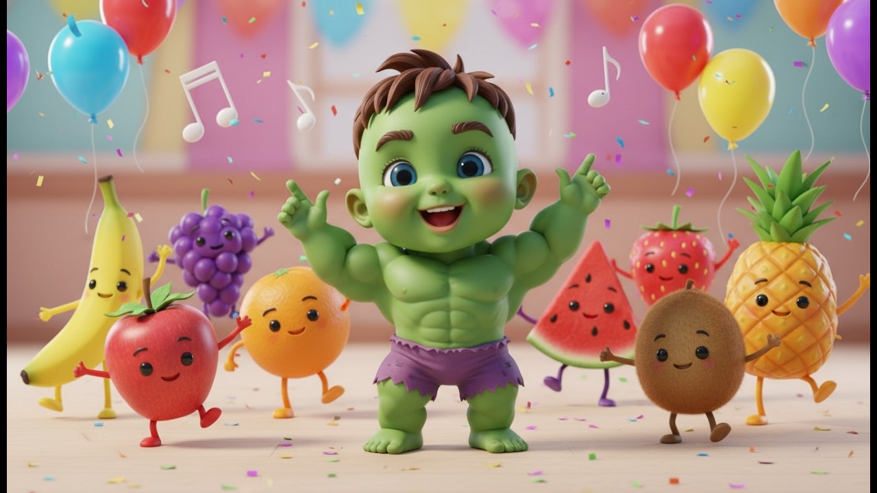 🎵 Fruits Dance Party Song for Kids | nursery rhymes & baby songs | Fun ...
