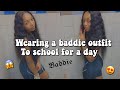 GRWM : Wearing a baddie outfit to school for a day | Dsoar Hair
