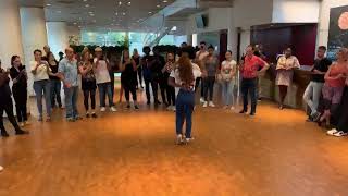 Kizomba beginners class demo by Morenasso and Adi Baran at ILKSF 2019