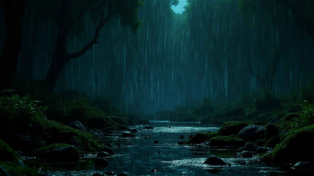 Heavy Rain Sound in the Forest Sounds for Deep Sleep, Relaxation, and Calming