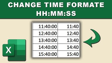 How to change time format to HH MM SS in Excel