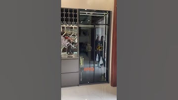 Tủ bếp óc chó, tủ rượu cánh kính