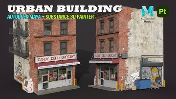 Urban Building | Autodesk Maya + Substance 3D Painter