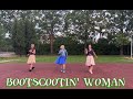 Bootscootin&#39; Woman Line Dance Sisters Buttons Feathers in the The BordererS