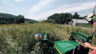 TAMING THE JUNGLE!!! Rotary cutter vs. offset flail mower