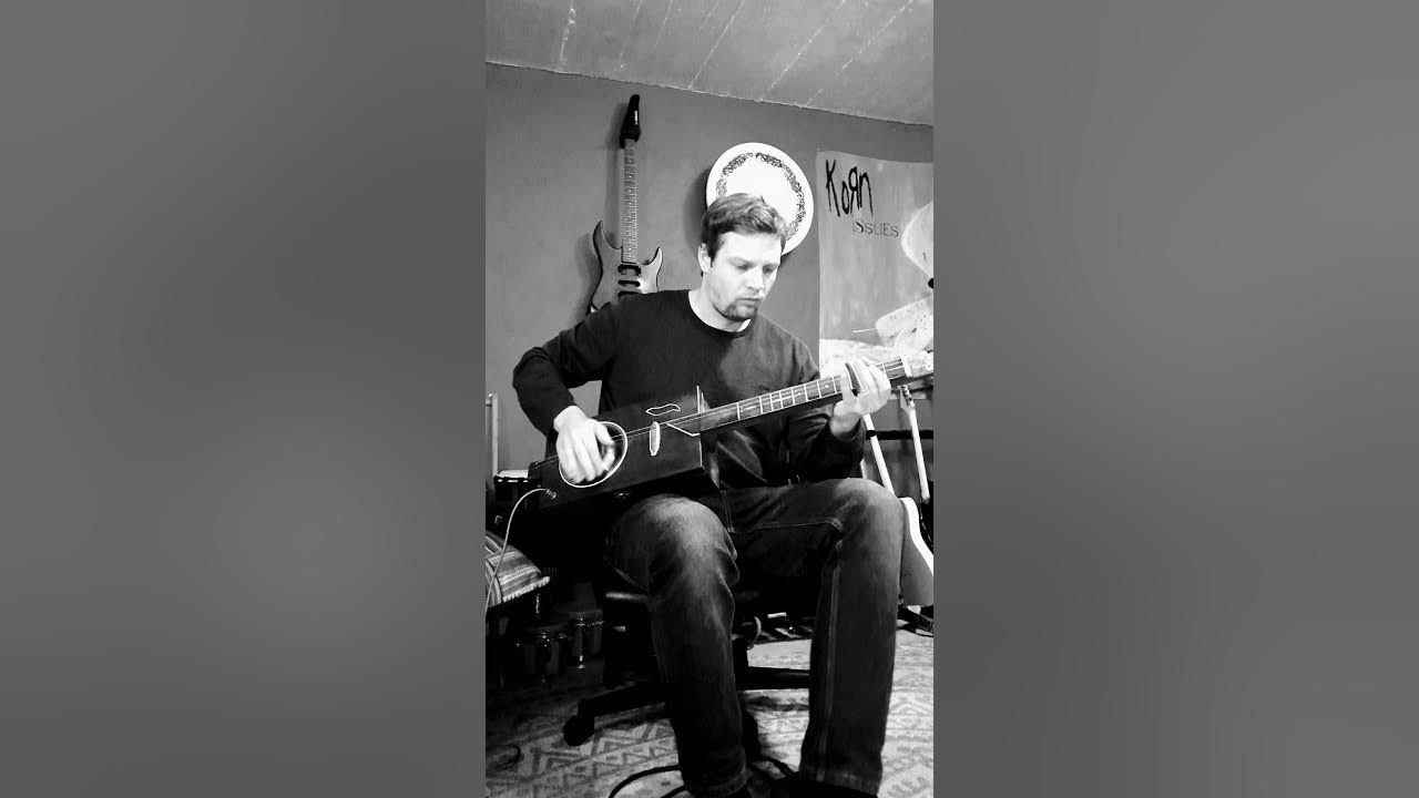 homemade resonator cigar box guitar loop station music #shorts