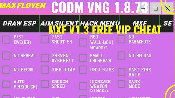FREE CODM:VNG | MOD MENU 1.8.43.VIP CHEAT MXF v1.3(OUTDATED)