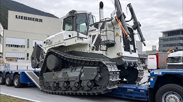 BIGGEST Liebherr 776 Bulldozer LOADING, COLD START and Track Installation at the Factory