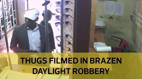 Duo caught on camera in daring M-Pesa shop robbery