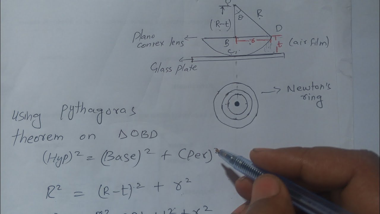 Newton's ring derivation class 11 | Sindh board