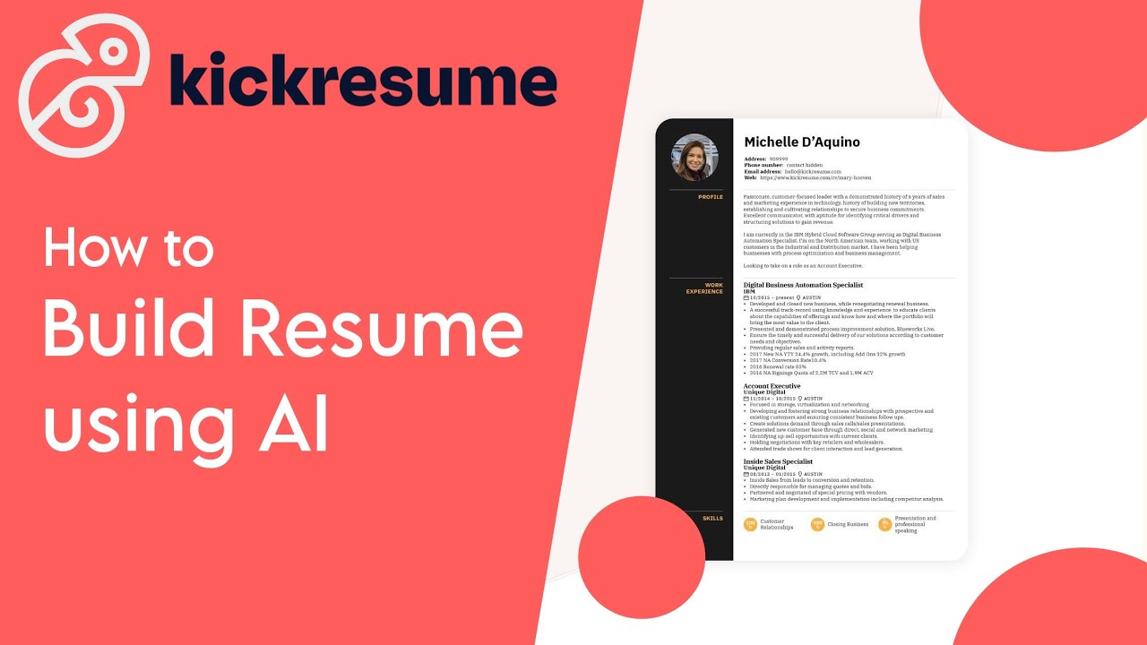 how to build resume using ai