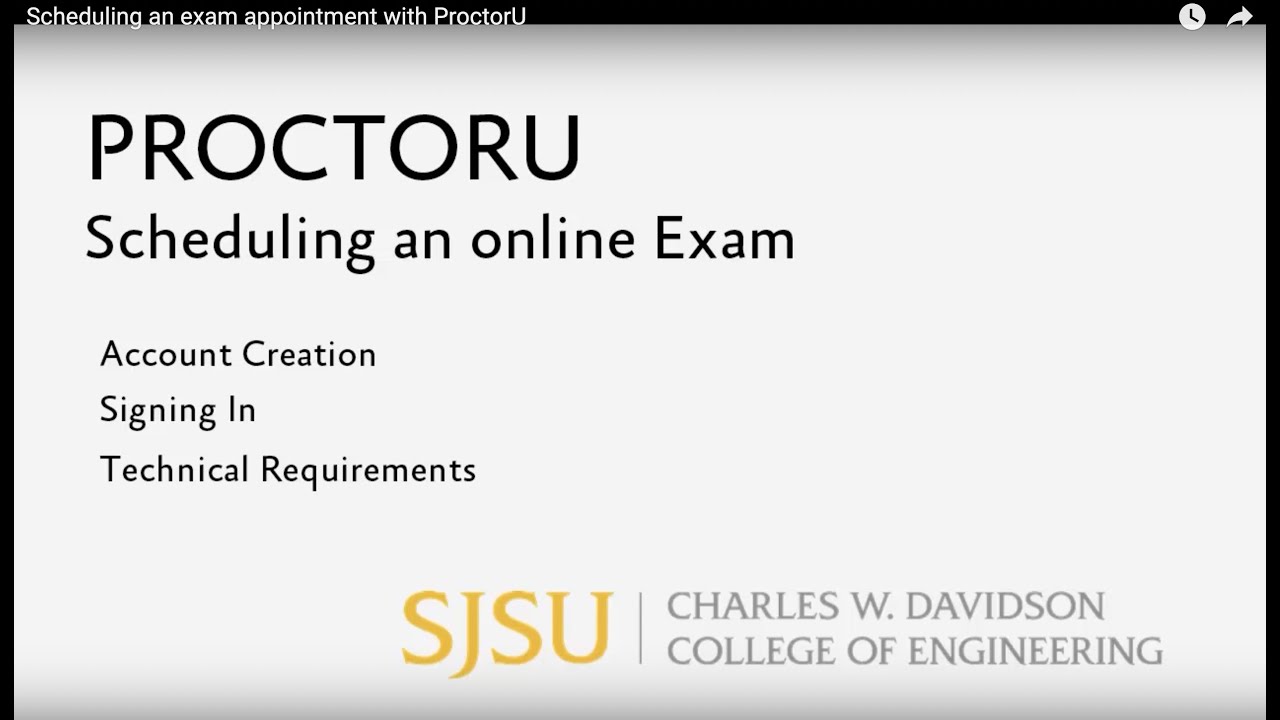 Scheduling an exam appointment with ProctorU YouTube