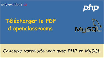 PDF [ openclassrooms ] Concevez votre site web avec PHP et MySQL
