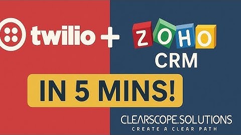 Connect Twillo SMS to your Zoho CRM environment in less than 5 minutes!