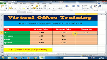 Excel Tips and Tricks : How to Calculate Percentage Discount in Microsoft Excel