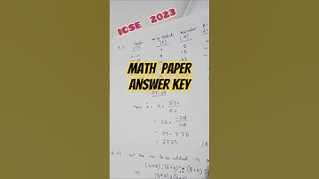 ICSE 2023 Math Paper Answer key #icsemaths10 #icse2023 #shortvideo #shorts