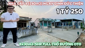 Nhà dân ngộp do BỂ NỢ cần bán gấp | DT lớn 8x30 FULL Thổ SHR | Gần Đinh Đức Thiện | Giá 1 Tỷ 250 🔥