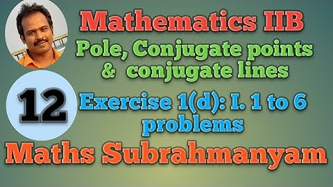 Circles|| conjugate points|| conjugate lines