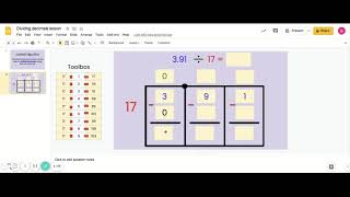 Dividing Decimals with the Box Method