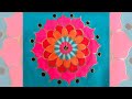 colourful mandala flower sketchbook painting with gold