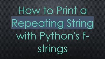 How to Print a Repeating String with Python