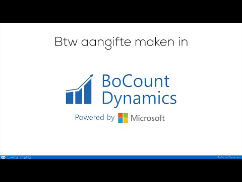 Btw-aangifte maken in BoCount Dynamics