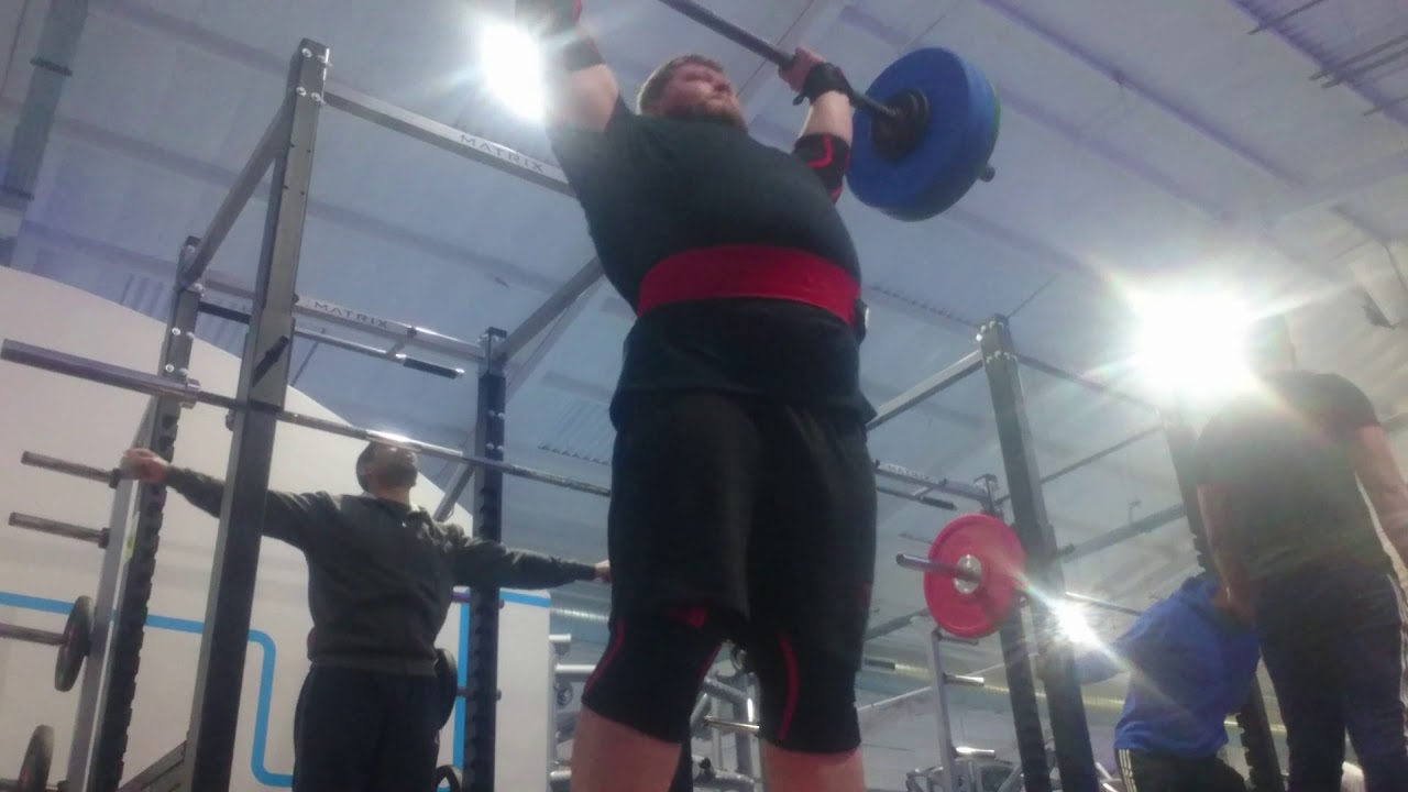 125kg x4 40mm axle clean and press YouTube