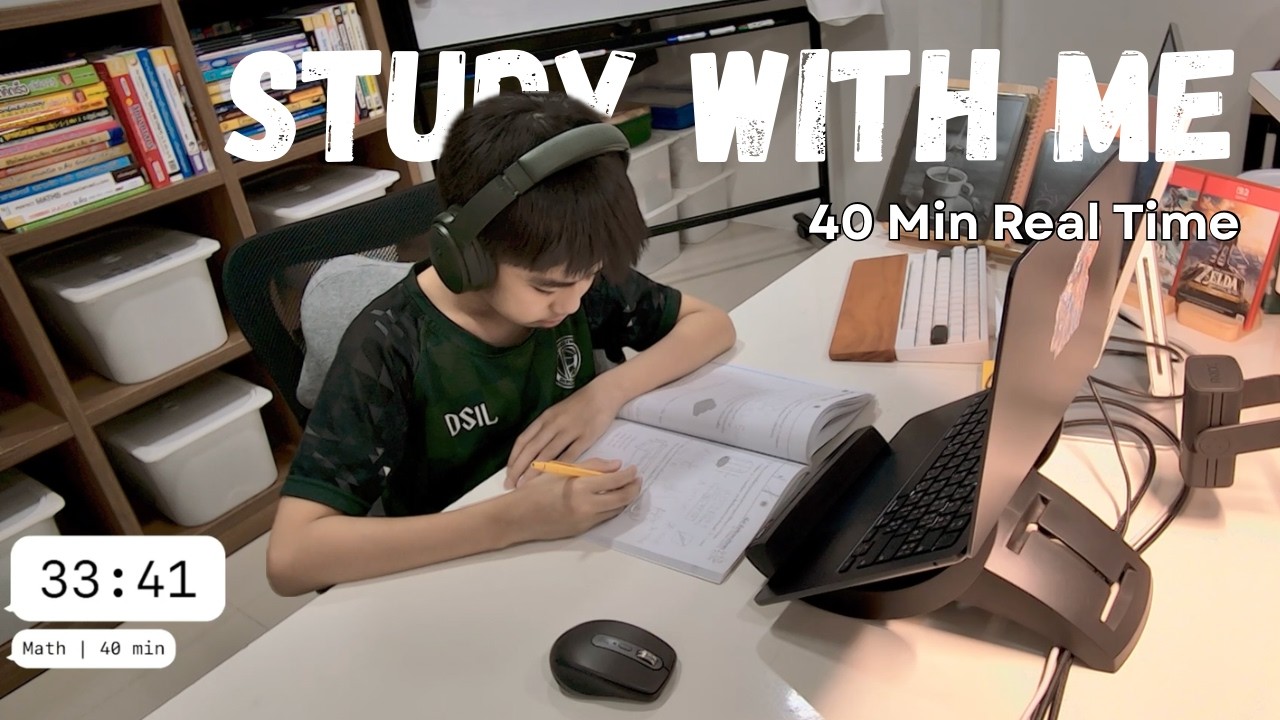 Study With Me | 40 Min Real Time | No Talking, No Music | Math | Pencil