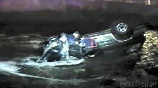 Police Bodycam Video Shows Dramatic Water Rescue