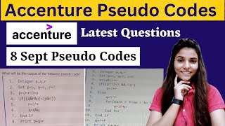 Accenture  Pseudo Codes Questions | 8 September Pseudo Codes Accenture accenture_pseudo_codes job