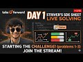 STARTING THE CHALLENGE! 🔥 Striver SDE Sheet: Day 1 Live Solving