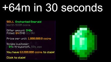 +64m in 30 seconds hypixel skyblock