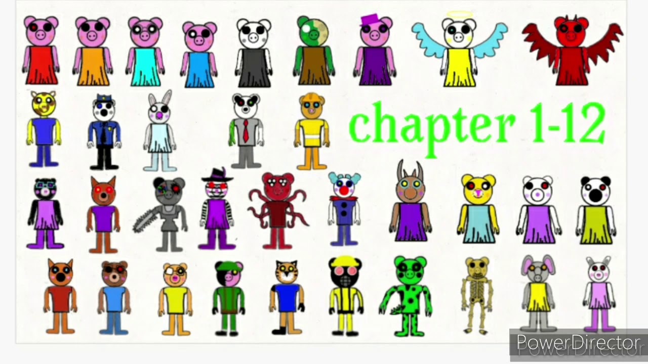 My Drawing Of All Piggy Skins Or Characters From Chapter 1 12
