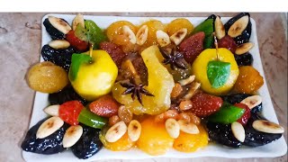 مطبخ ام عمورة /طاجين لحلو على اصولو وكيفية المحافظة على ألوان الفاكهة المجففة