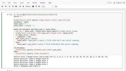 Algoritma Pemrograman (Pencarian Biner pada Python)