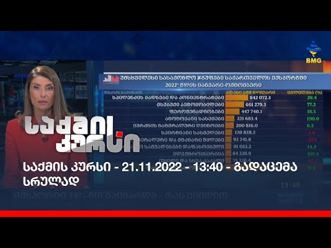 საქმის კურსი - 21.11.2022 - 13:40 - გადაცემა სრულად