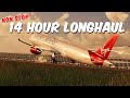 I completed a 14 hour nonstop longhaul flight in msfs 2020