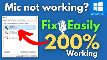 How to Fix Laptop Microphone Not Working in Windows 10 | Fix Mic Not Working