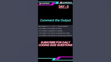 DAY - 05 Java Quiz Question | Daily Quiz Challenge | Ampire