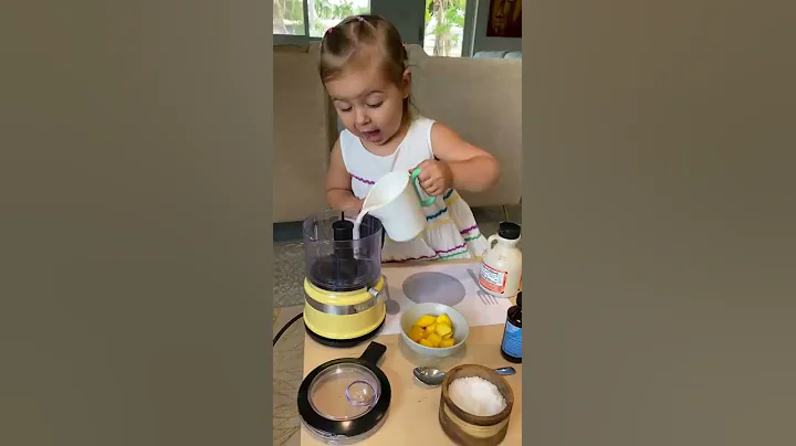 2 Year Old Makes Pudding #shorts