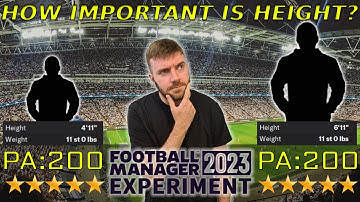How Important is Height to Player Development? | Football Manager 2023 Experiment