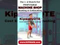 Strengthen Your Machine Shop Quoting and Estimating The LIFEBLOOD Of Your Business ... with KIPWARE
