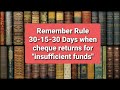 Remember Rule 30-15-30 Days in case of Bouncing of Cheque #SaketKapurExperienceSpeaks