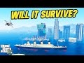 CAN THE TITANIC SURVIVE A TSUNAMI? (GTA 5 MODS)