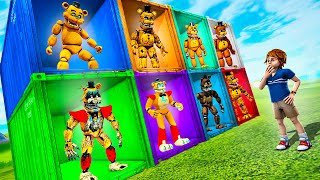 БИТВА ЗА КОНТЕЙНЕРЫ С ФРЕДДИ АНИМАТРОНИКАМИ ФНАФ 1 -  ФНАФ 9 В ГАРРИС МОД! FNAF 9 В Garry`s Mod!