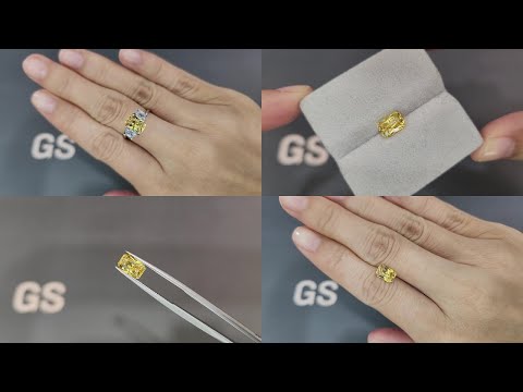 Сапфир Vivid Yellow в огранке радиант 2,15 карат, Шри-Ланка Видео  № 1